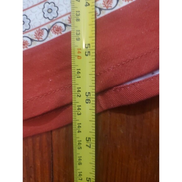 Maison d' Hermine Round Paisley Fall Thanksgiving Cotton Tablecloth Orange Red - Picture 8 of 10